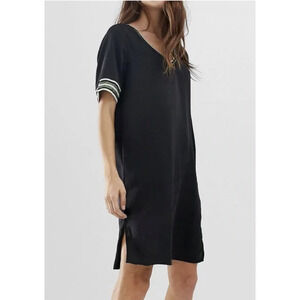 Scotch & Soda Maison Scotch Dress Womens Small Black Shift Green Glitter stripe